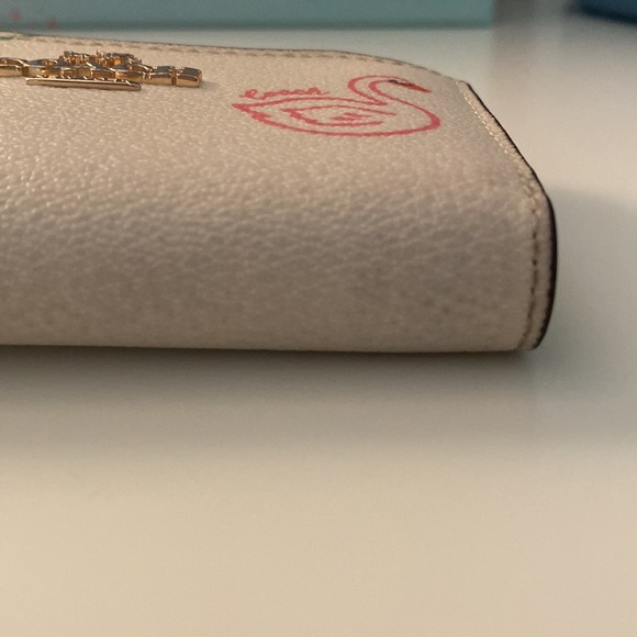 Coach L Zip Card Case With Swan Print - Picture 5 of 6
